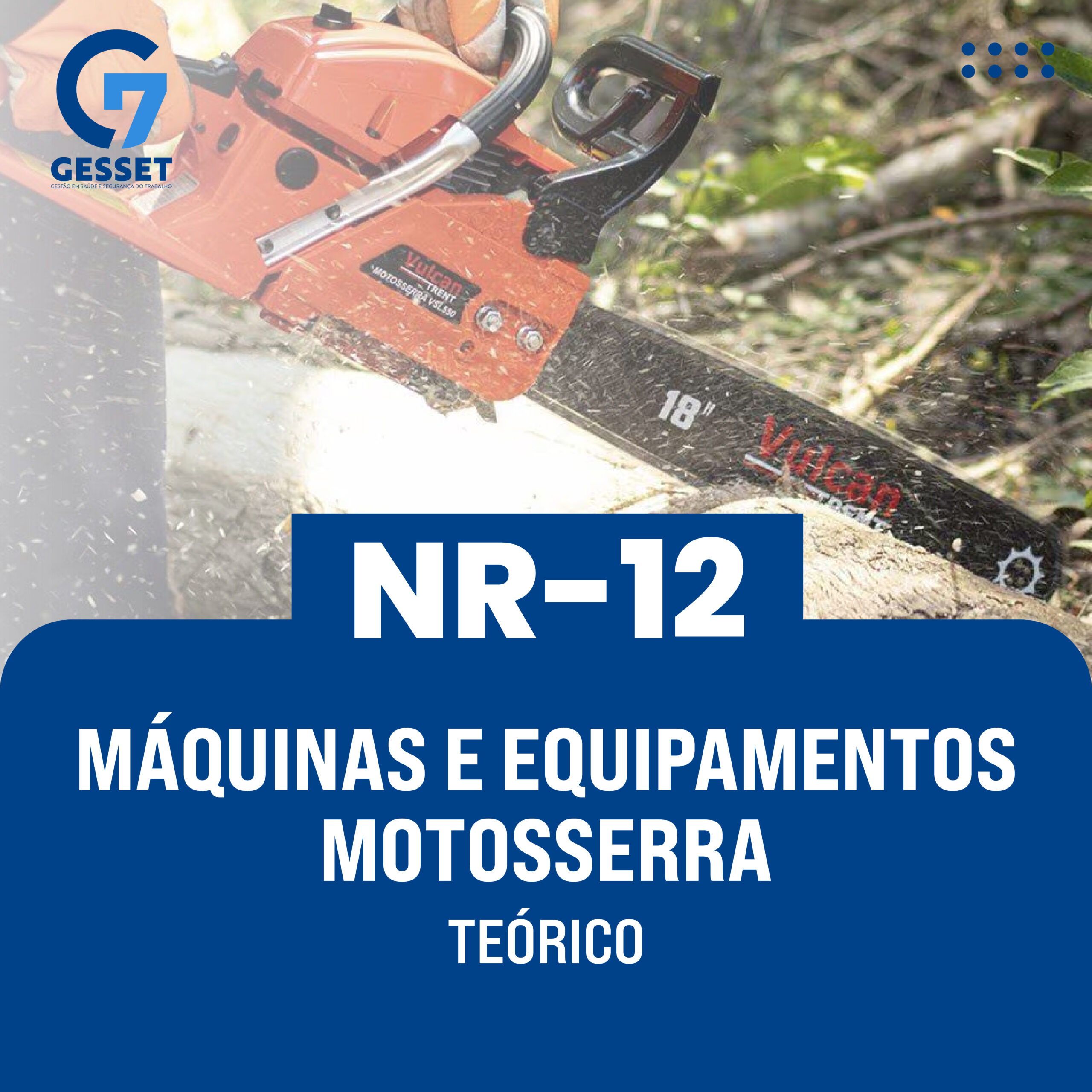 NR 12 – Máquinas e Equipamentos – Motosserra – Teórico